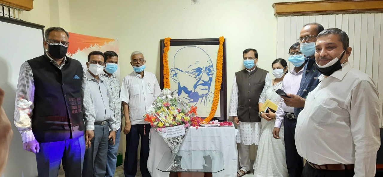  Gandhi Jayanti was celebrated at AHCI Sylhet on 2.10.2021 with floral tributes to Gandhi ji followed by a prayer meeting.