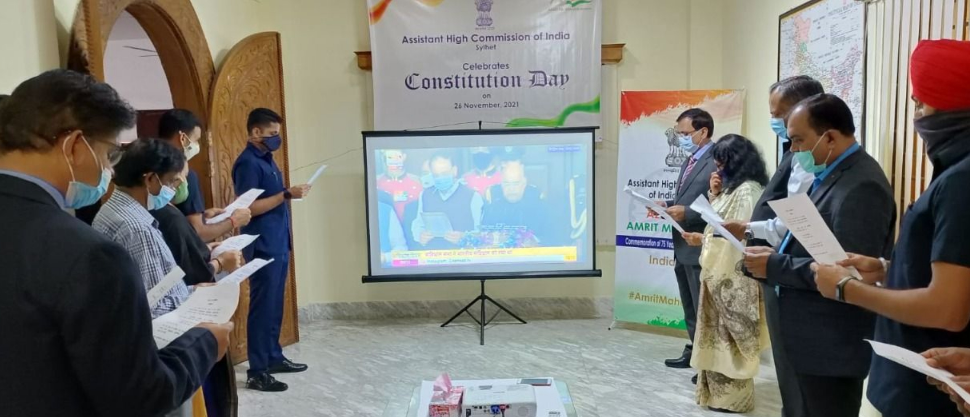  On the occasion of Constitution Day, members of AHCI Sylhet read the Preamble live along with Hon'ble President of India - 26.11.2021