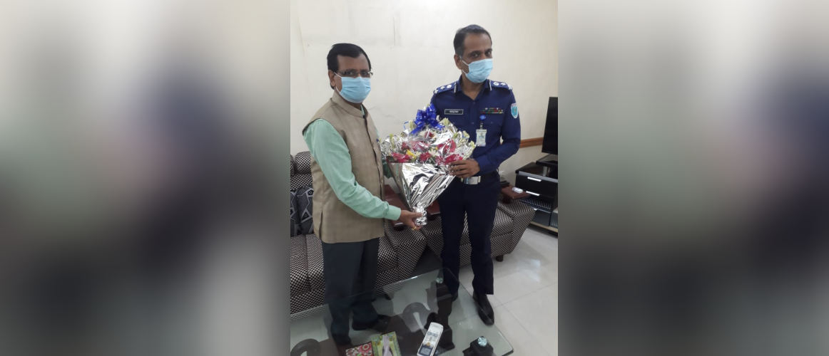  Shri Niraj Kumar Jaiswal, Assistant High Commissioner,  made a  courtesy call on the DIG, Sylhet Range, Bangladesh Police, Mr. Mofiz Uddin Ahmed, PPM on 7 October 2020