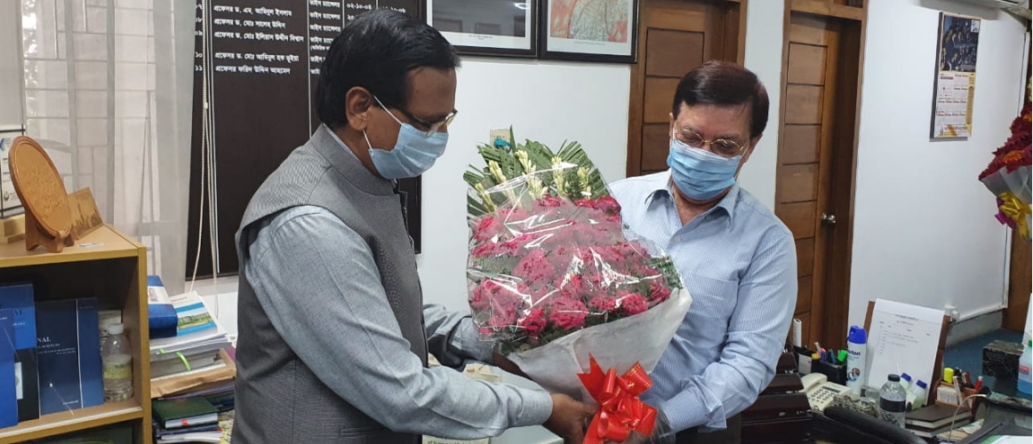  Assistant High Commissioner Shri Niraj Kumar Jaiswal met with Prof. Farid Uddin Ahmed, Vice Chancellor of Shahjalal University of Science and Technology (SUST), Sylhet, on 19.10.2020