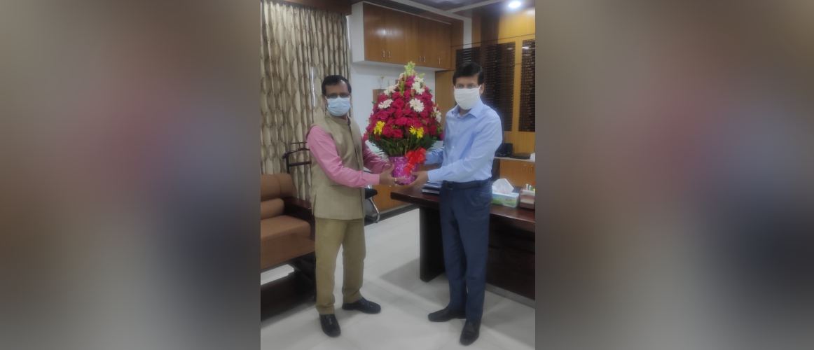  Shri Niraj Kumar Jaiswal, Assistant High Commissioner,  made a  courtesy call on Deputy Commissioner, Sylhet, Mr. M Kazi  Emdadul Islam on 24 Sep 2020