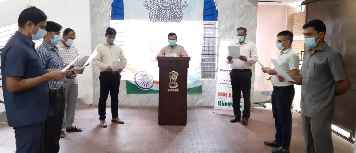  AHC Shri Niraj Jaiswal administered the Integrity Pledge to members of AHCI Sylhet at the start of Vigilance Awareness week on 27.10.2020